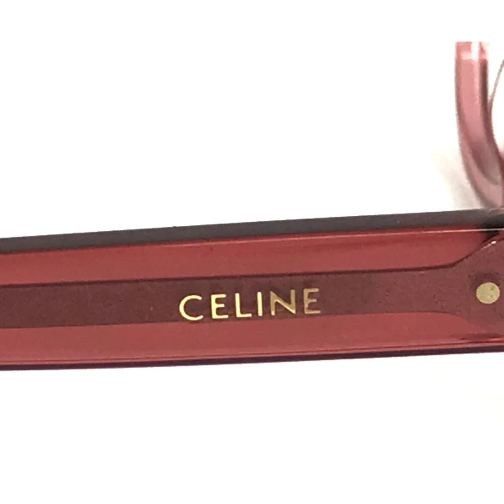 Celine Eyeglasses Frames CL501071 074 Pink Transparent Overized Round 54-18-140